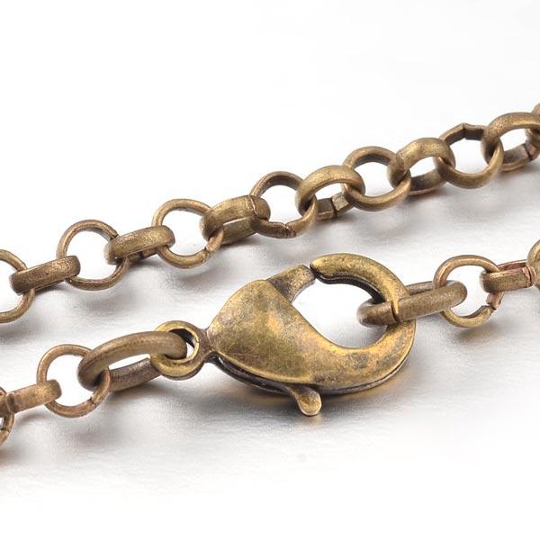 Antique Brass 24 inch Rolo Chain Necklace