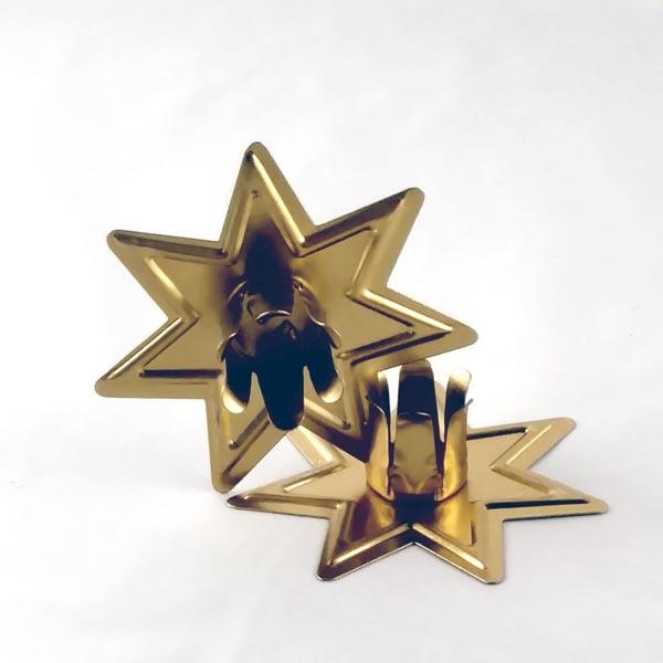 Mini/Chime Candle Gold Star Holder