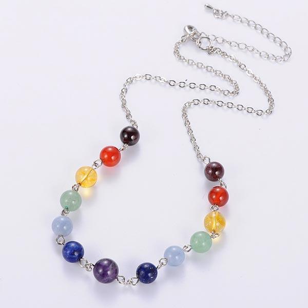 Beaded Seven Chakras 20 inch necklace