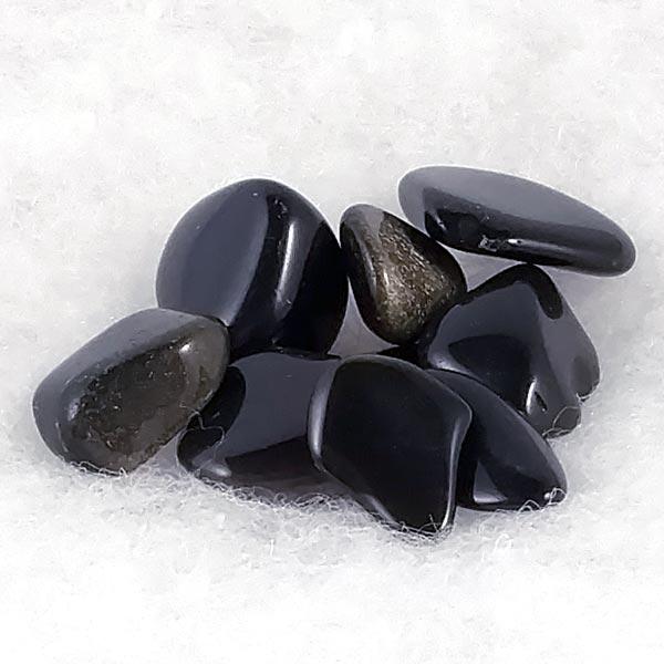 Golden Sheen Obsidian Tumbled Stones