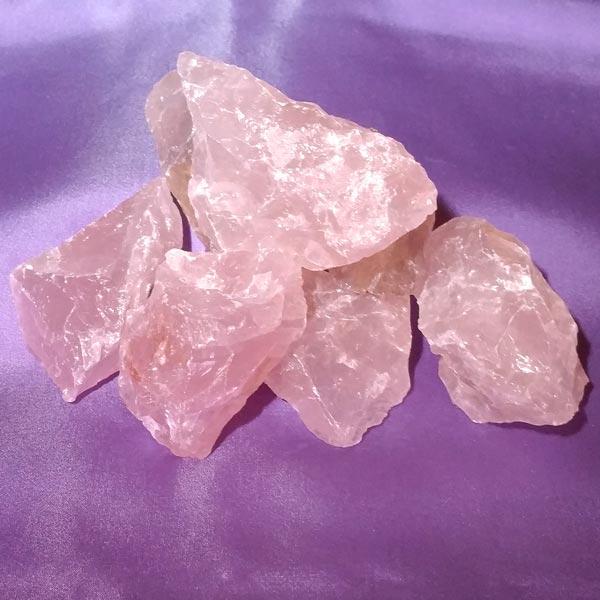 Natural Rose Quartz Crystal Chunks