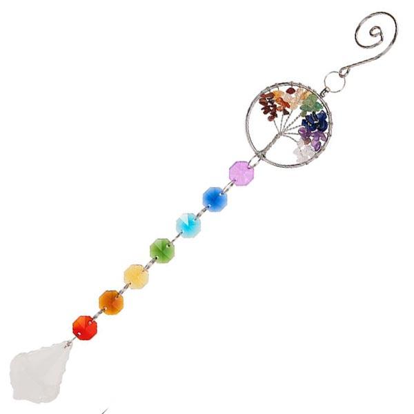 Tree of Life with beads and Crystal Paddle Suncatcher