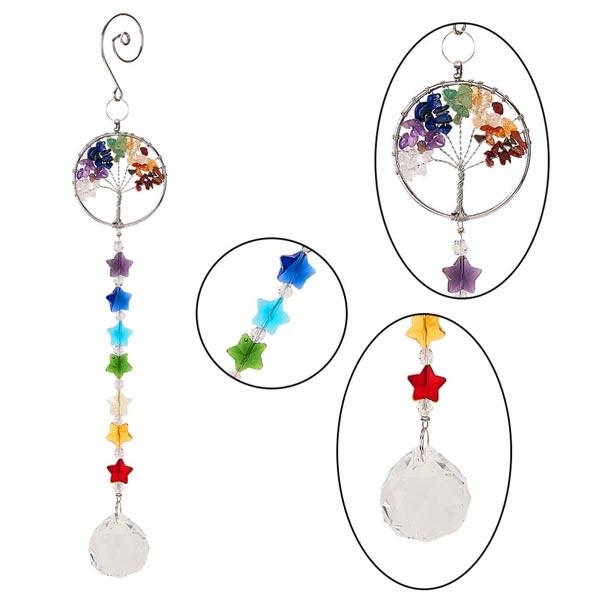 Tree of Life with Stars and Sphere Suncatcher