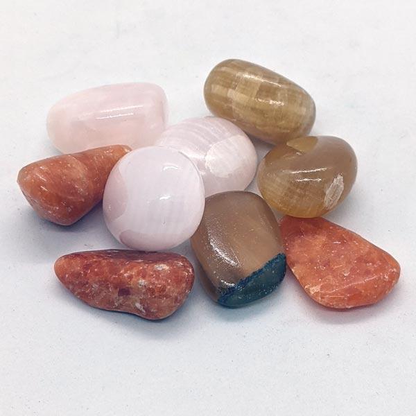 Variety of Calcite tumbled stones
