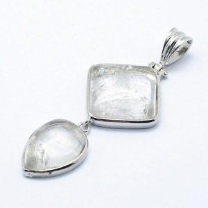 Crystal Quartz Gemstone Dangle Pendant