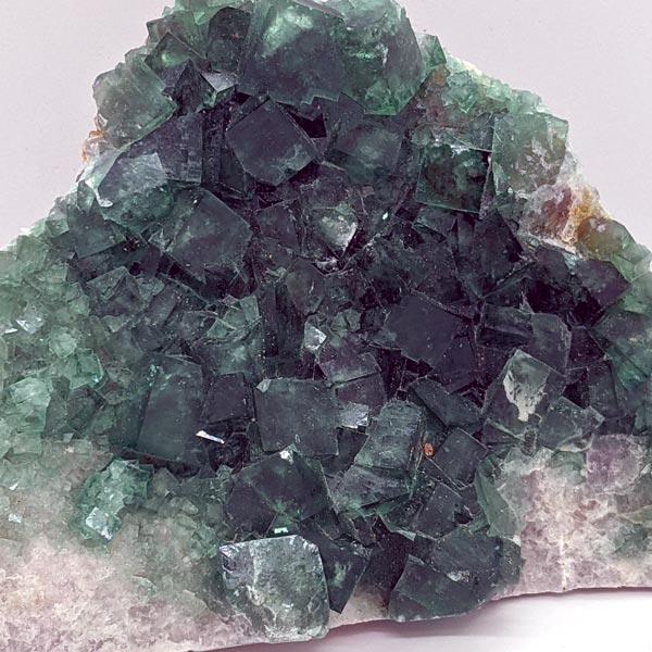 Teal Fluorite Crystals on matrix