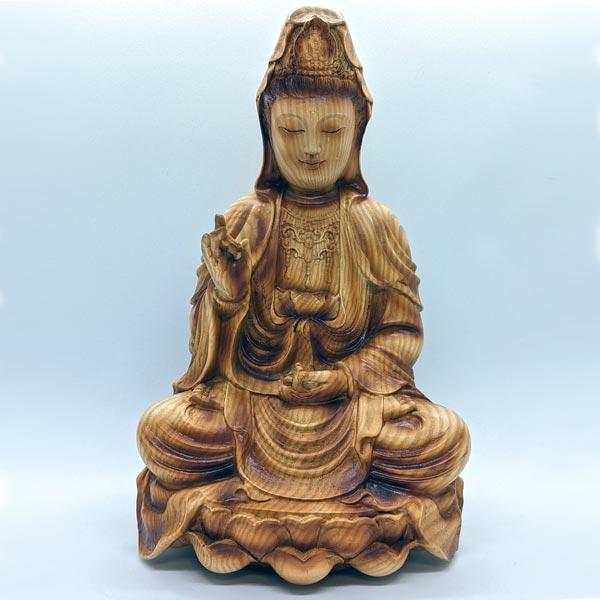 Kwan Yin Meditating Sitting Goddess statue