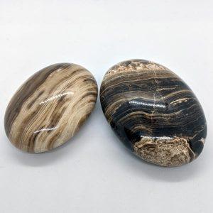 Chocolate Calcite Palm Stones for meditation