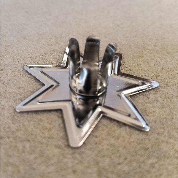 Small Silver Star Candle Holder